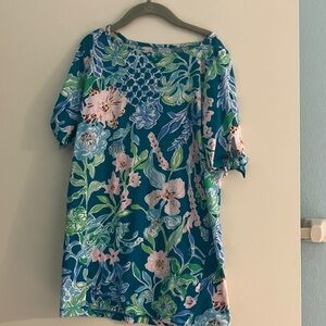 Lily Pulitzer kids Floral Teal Dress